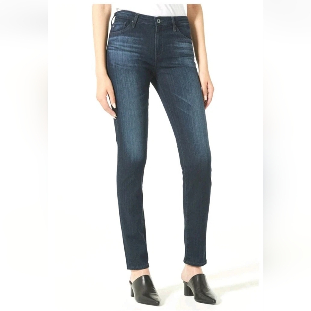 AG Contour 360 The Farrah Skinny Jeans Sz 28 30/30 Dark Blue Stretch Denim Nwt